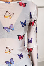 Load image into Gallery viewer, MESH TOP IN BUTTERFLY PRINT