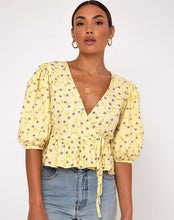 Load image into Gallery viewer, AMIAYA FLORAL WRAP TOP