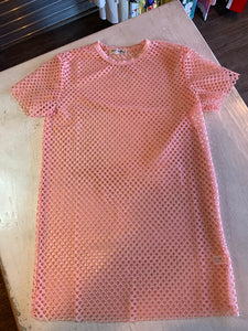 PINK NET COVER UP TOP