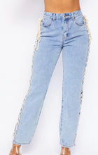 Load image into Gallery viewer, HIGH WAIST LACE UP JEANS

