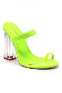 MACAROON CLEAR CHUNKY BLOCK TRANSPARENT SANDAL