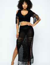 Load image into Gallery viewer, BLACK CROCHET TWO PIECE
