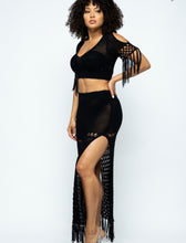 Load image into Gallery viewer, BLACK CROCHET TWO PIECE
